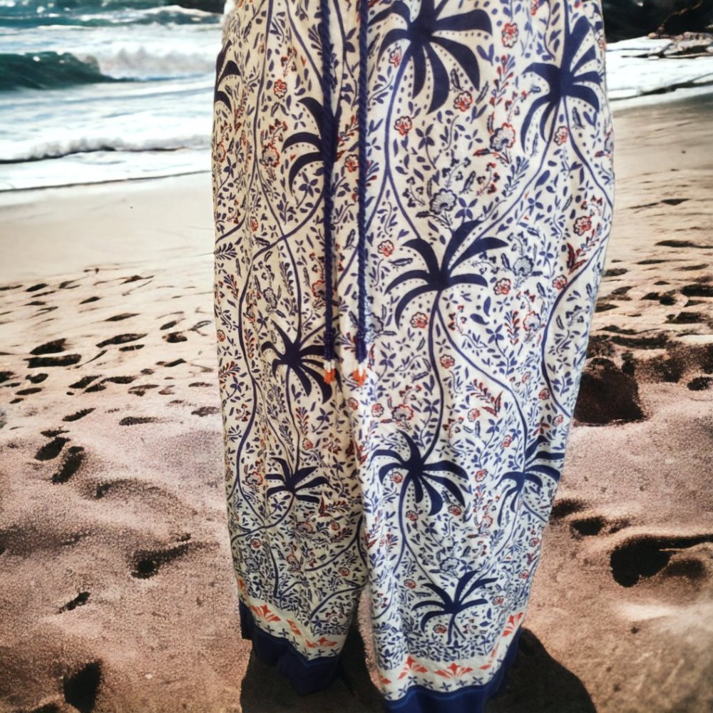 Joie, 2 piece Linen bordered print ensemble, XL